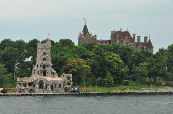 O famoso castelo na região de 1000 Islands, na fronteira de Canadá e Esatdos Unidos